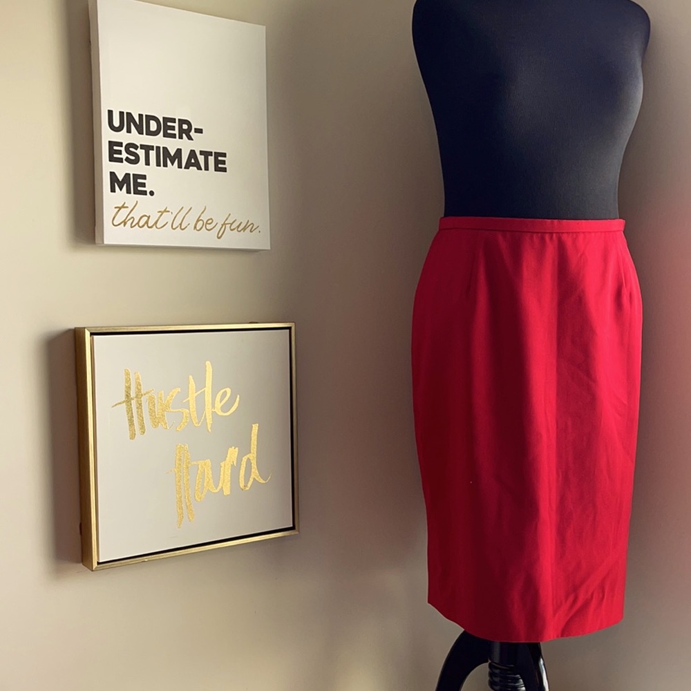 Lined Red Skirt Size 10